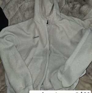 Gray confort Zip-Up Hoodie